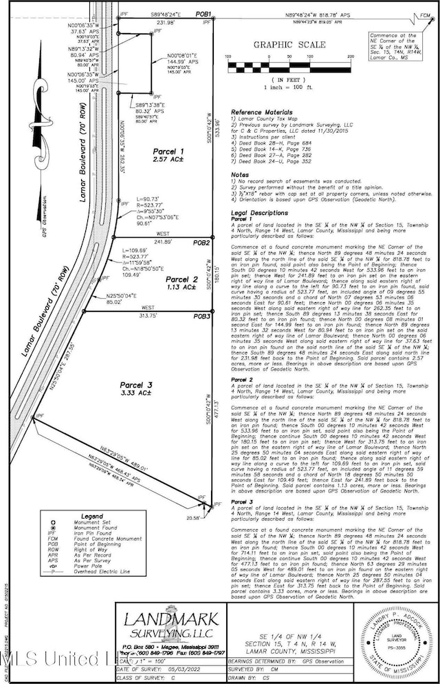 3.33/-AC Lamar Blvd, Hattiesburg MS, 39402 land for sale