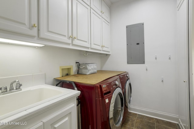 410 Woodland Hills Ct, Madison, MS 39110 - laundry room with electric panel, cabinet space, and separate washer and dryer