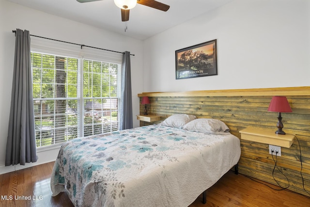 410 Woodland Hills Ct, Madison, MS 39110 - bedroom featuring wood finished floors and a ceiling fan