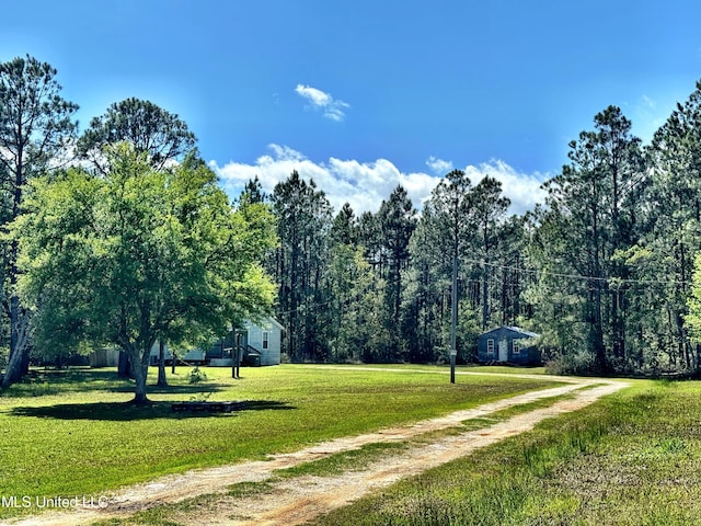 view of community with a lawn