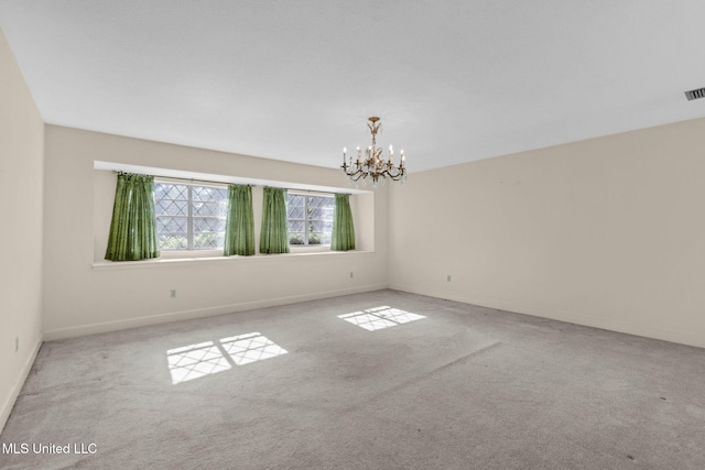 160 Marblehead Ct, Jackson, MS 39211 - empty room featuring carpet and a chandelier