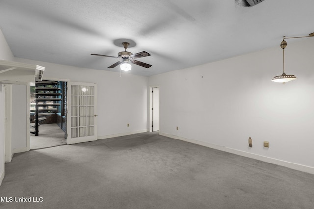 160 Marblehead Ct, Jackson, MS 39211 - carpeted empty room featuring ceiling fan and baseboards