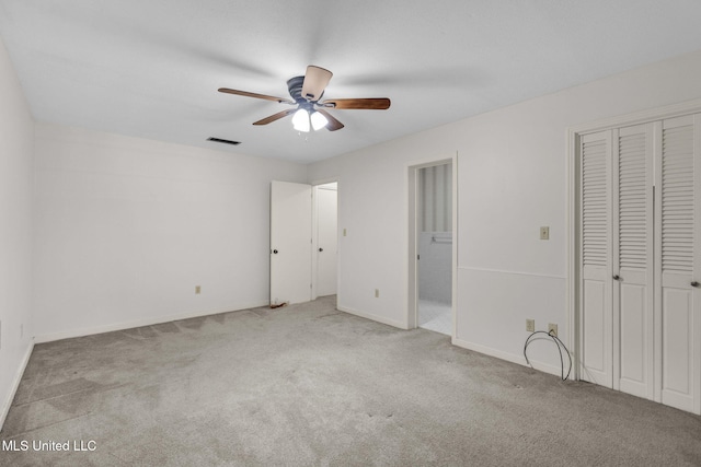 160 Marblehead Ct, Jackson, MS 39211 - unfurnished bedroom featuring carpet flooring, a closet, and ceiling fan