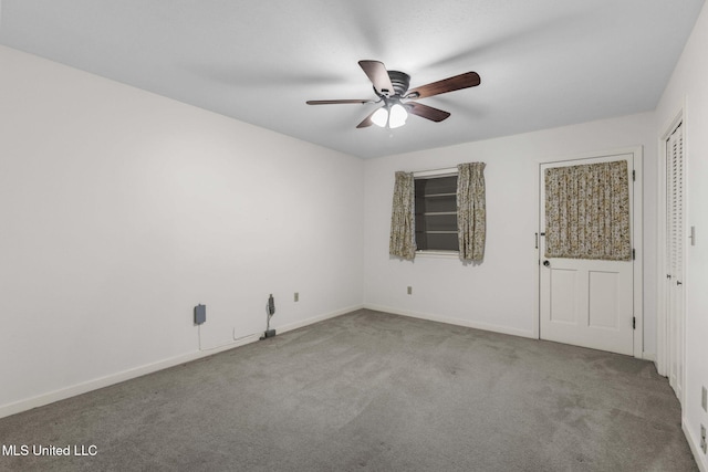 160 Marblehead Ct, Jackson, MS 39211 - carpeted spare room featuring ceiling fan and baseboards