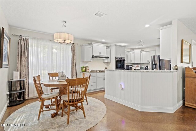 24023 Robert E Lee Rd, Lucedale, MS 39452 - dining area featuring visible vents, recessed lighting, and baseboards
