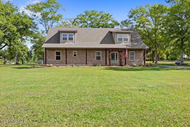 24023 Robert E Lee Rd, Lucedale, MS 39452 - view of front facade featuring brick siding and a front lawn