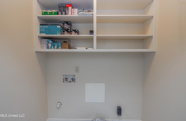 washroom featuring laundry area, washer hookup, and hookup for a gas dryer