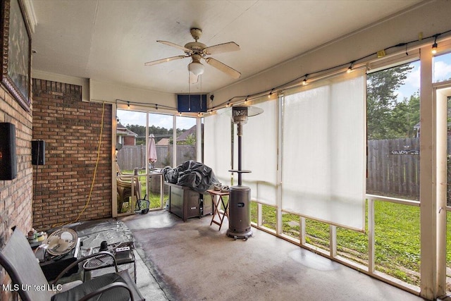 108 Merlot Cv, Clinton, MS 39056 - sunroom / solarium with ceiling fan and brick wall