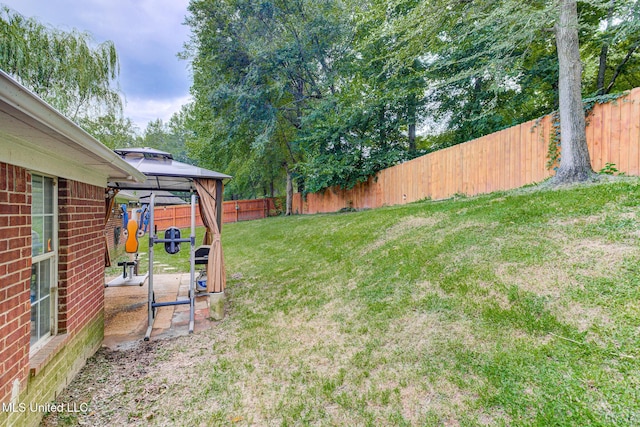 9821 Morgan Manor Dr, Olive Branch, MS 38654 - fenced backyard featuring a gazebo
