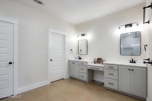 335 Aaron Rd, Sarah, MS 38665 - full bath with vanity, a shower, and baseboards