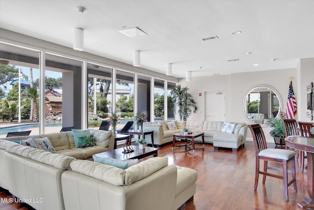 2668 Beach Blvd Unit 1405, Biloxi, MS 39531 - living area with wood finished floors and recessed lighting