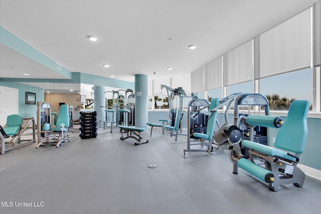 2668 Beach Blvd Unit 1405, Biloxi, MS 39531 - workout area with recessed lighting