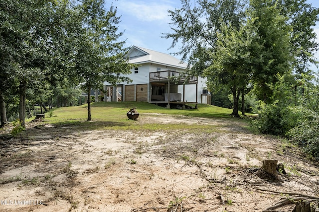 4113 Blue Jay St, Bay Saint Louis, MS 39520 - view of yard with a wooden deck