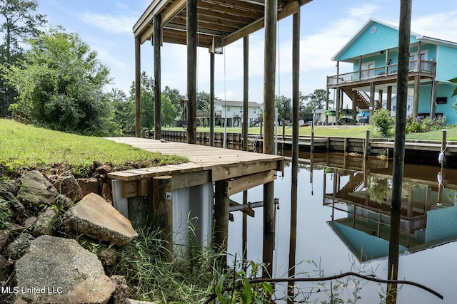 4113 Blue Jay St, Bay Saint Louis, MS 39520 - dock area featuring a water view