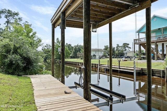 4113 Blue Jay St, Bay Saint Louis, MS 39520 - view of dock with a water view