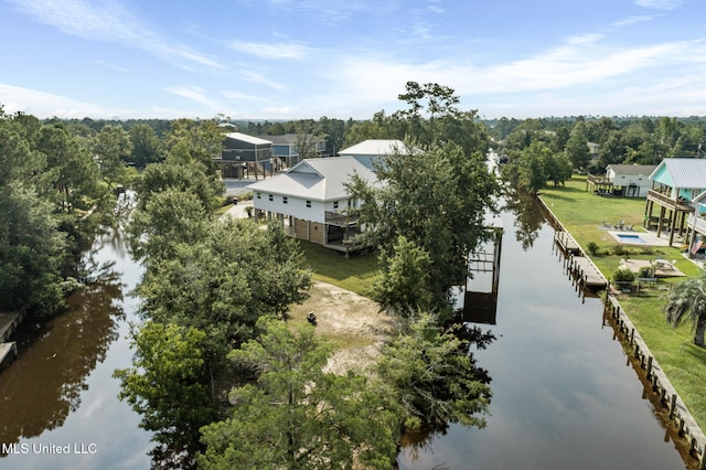 4113 Blue Jay St, Bay Saint Louis, MS 39520 - bird's eye view featuring a water view