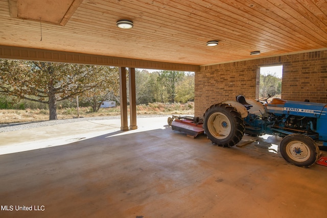 exterior space featuring a carport