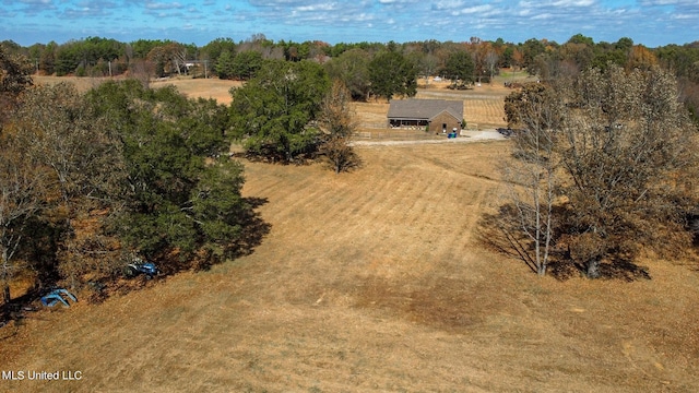 bird's eye view with a rural view