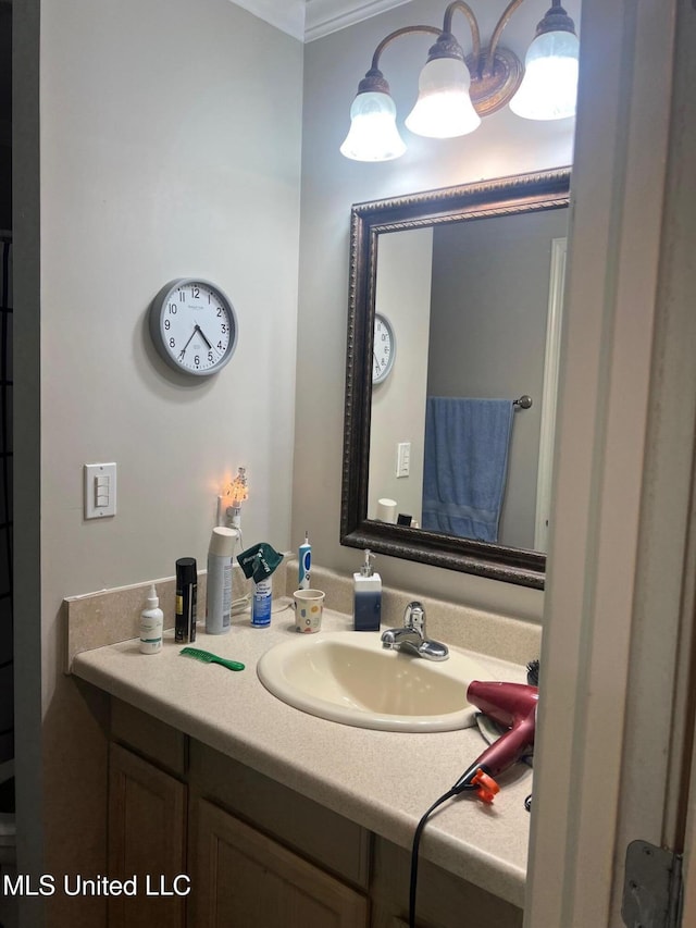 bathroom featuring vanity