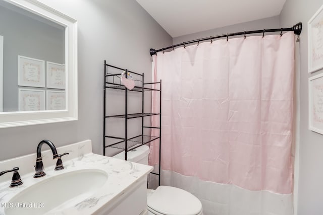 51 Decalb Oneal Rd, Perkinston, MS 39573 - full bath featuring toilet, vanity, and a shower with curtain