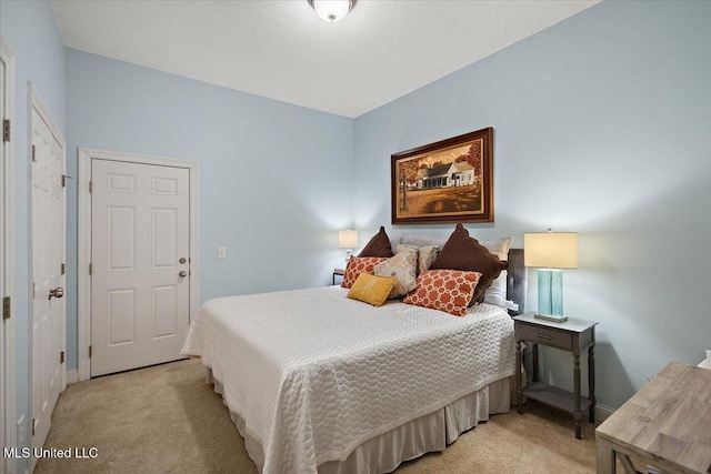 view of carpeted bedroom