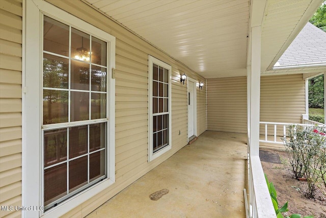 view of patio featuring covered porch