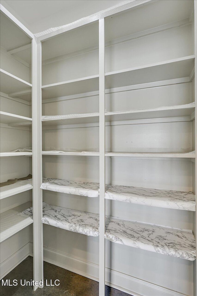 view of storage area