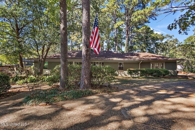 view of front of home