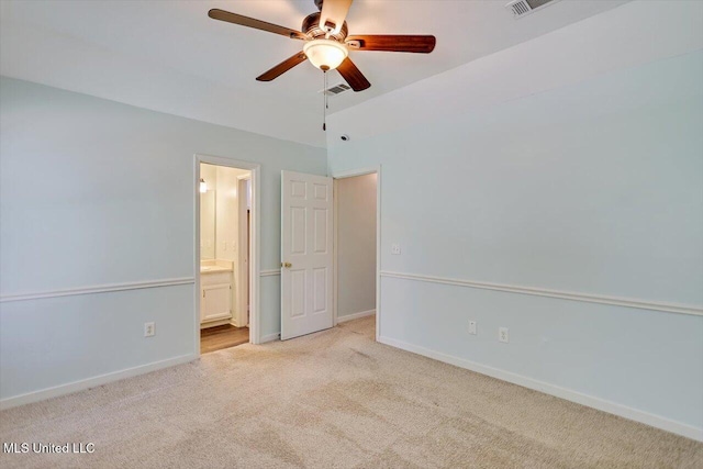 4328 Blaine Cir, Byram, MS 39272 - unfurnished bedroom featuring carpet floors, ensuite bathroom, and a ceiling fan