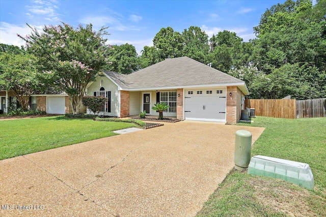 4328 Blaine Cir, Byram, MS 39272 - ranch-style home with driveway, a garage, and brick siding
