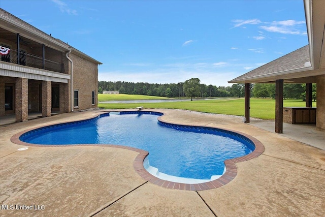 12025 Springridge Rd, Terry, MS 39170 - outdoor pool with a patio area and a yard