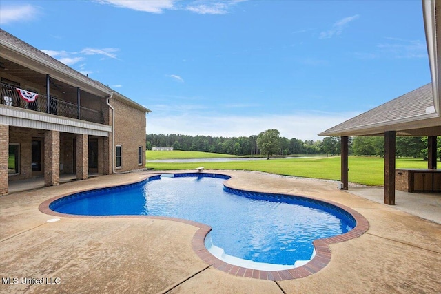12025 Springridge Rd, Terry, MS 39170 - swimming pool featuring a patio and a lawn