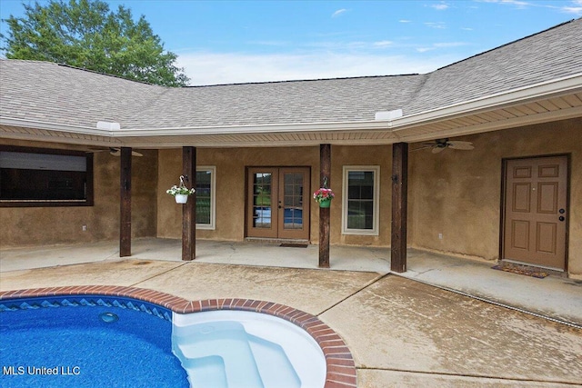 12025 Springridge Rd, Terry, MS 39170 - swimming pool featuring a ceiling fan and a patio
