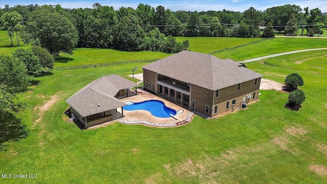 12025 Springridge Rd, Terry, MS 39170 - view from above of property featuring a pool