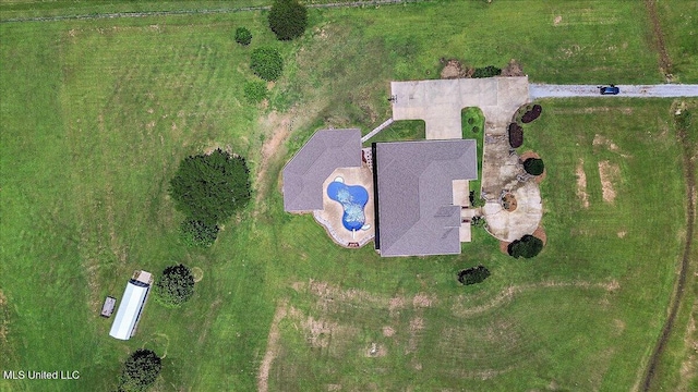12025 Springridge Rd, Terry, MS 39170 - aerial overview of property's location with a pool