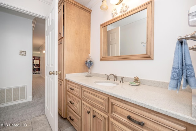 10001 Echo Glen Dr, Moss Point, MS 39562 - bathroom with vanity and tile patterned floors