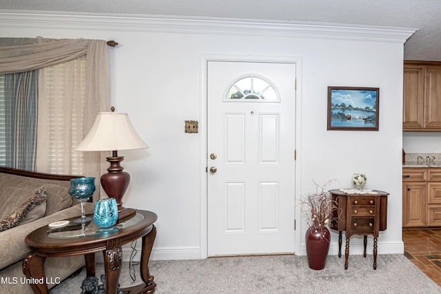 10001 Echo Glen Dr, Moss Point, MS 39562 - entrance foyer featuring ornamental molding and baseboards