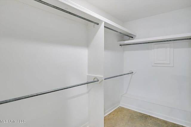 view of walk in closet