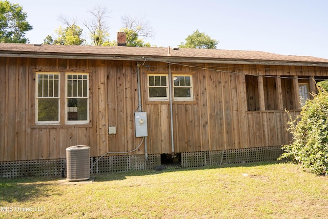 view of outdoor structure with central air condition unit