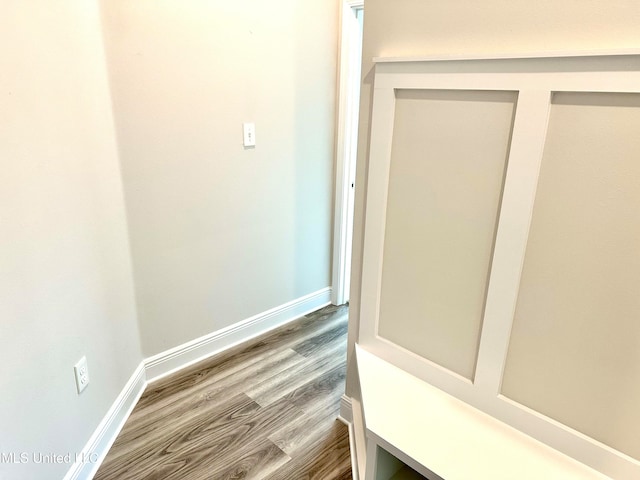 interior space featuring wood-type flooring