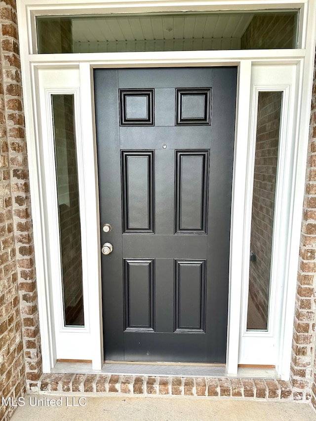 view of doorway to property