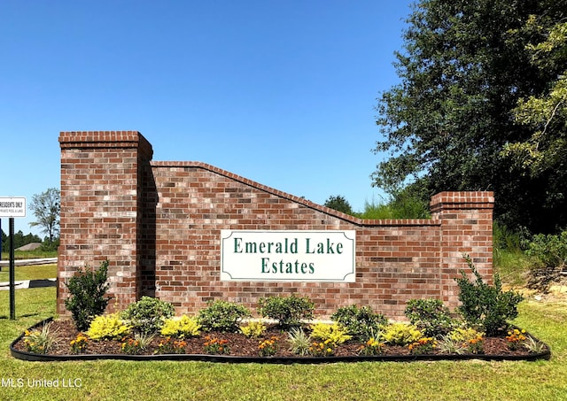 view of community sign