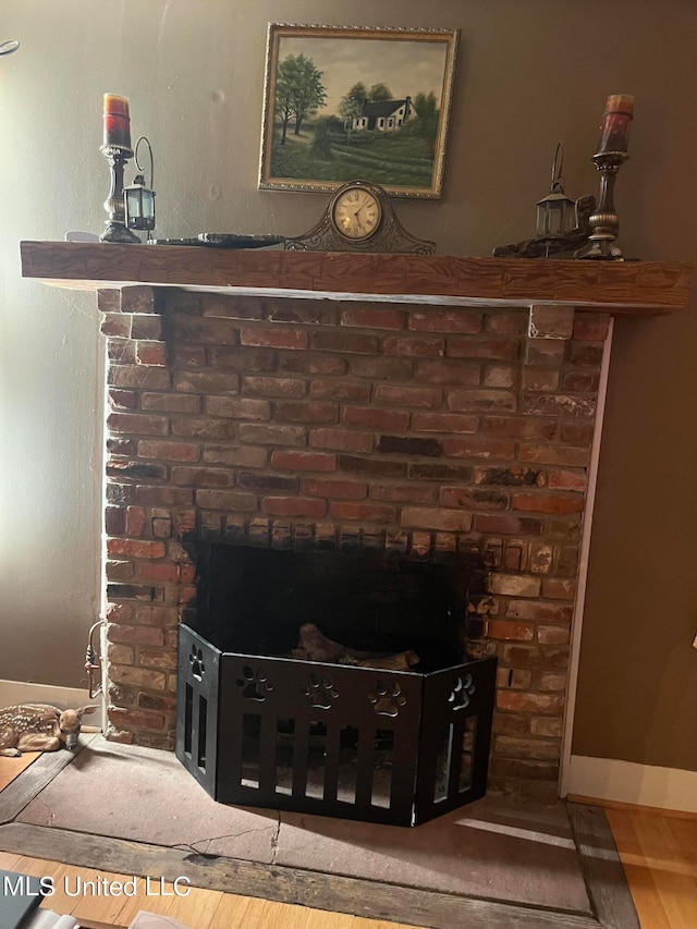 room details with wood-type flooring