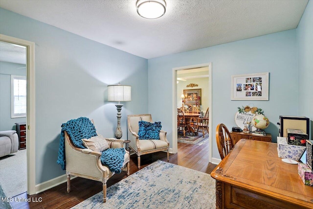 206 Southwind Dr, Richland, MS 39218 - office space with wood finished floors, baseboards, and a textured ceiling