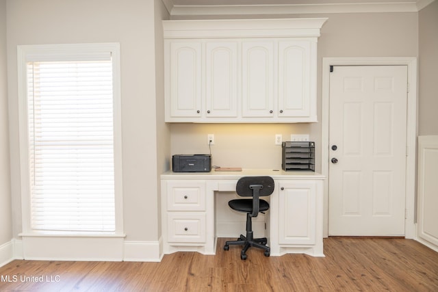 105 Bridgeton Way, Canton, MS 39046 - office featuring light wood-style floors and built in desk