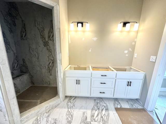 3755 Roland Dr, Southaven, MS 38672 - full bathroom featuring marble finish floors and a marble finish shower