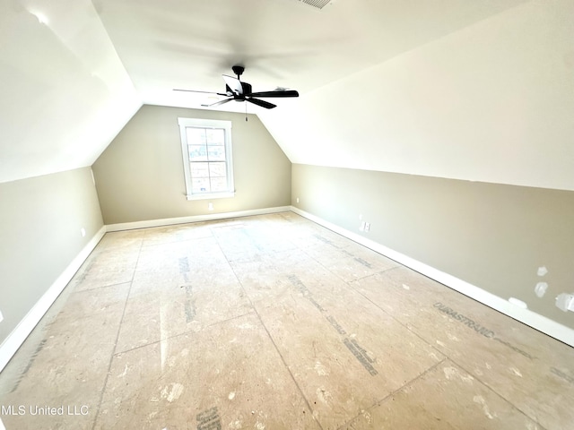 3755 Roland Dr, Southaven, MS 38672 - bonus room featuring a ceiling fan and lofted ceiling