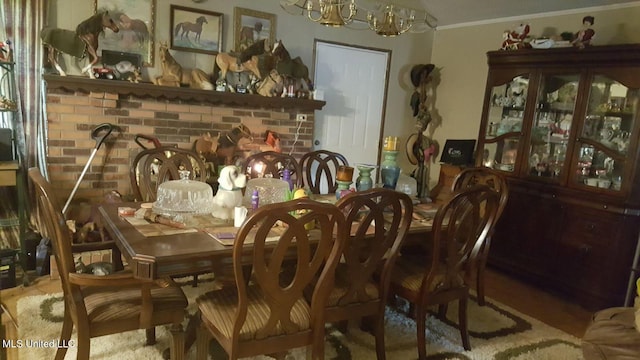 dining room featuring ornamental molding