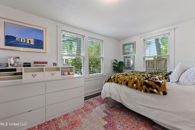 bedroom featuring light hardwood / wood-style flooring