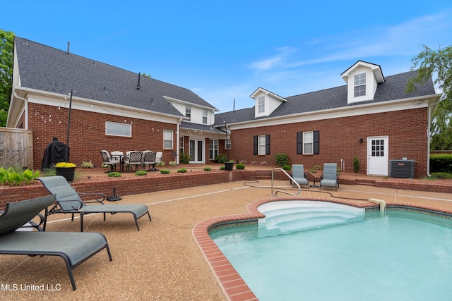 6507 Shenandoah Ln, Olive Branch, MS 38654 - pool featuring central air condition unit and a patio area